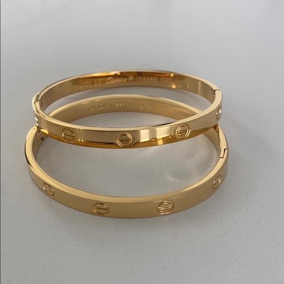 Jewelry - Two C A RT I E R inspired love bracelets in gold